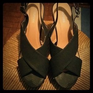Black Maurices Women Wedges Size 7